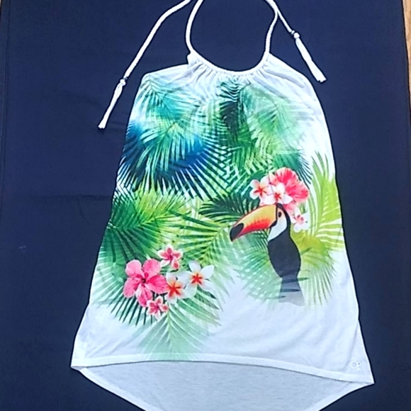 OP Tropical Print Halter Dress - Cover Up - Picture 2 of 6